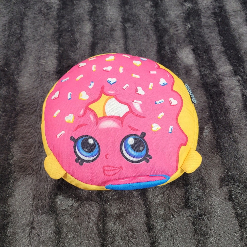 Shopkins DLish Donut Plush Pillow Pink Frosting Heart Sprinkles Moose Toys Round